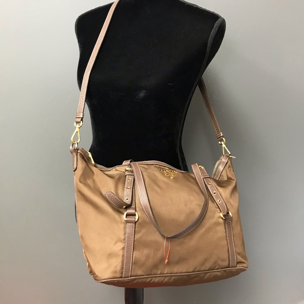 Prada tessuto nylon 2 way shoulder bag